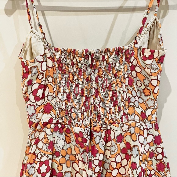 Aritzia, Sun Deh white, pink and orange dress with flower print - Picture 4 of 8